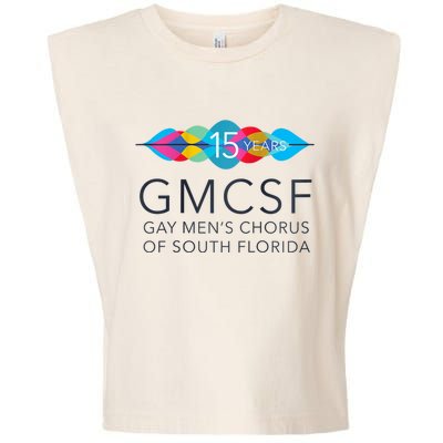 Gmcsf 15th Anniversary Logo White Raglan Baseball Garment-Dyed Women's Muscle Tee