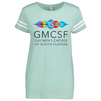 Gmcsf 15th Anniversary Logo White Raglan Baseball Enza Ladies Jersey Football T-Shirt