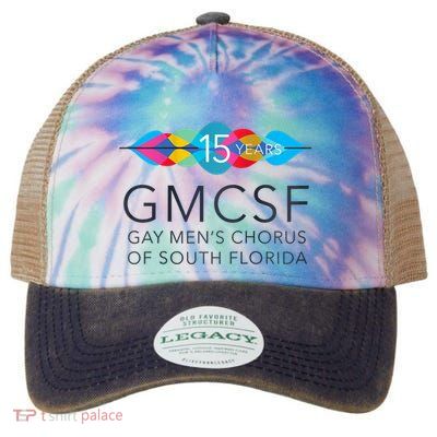 Gmcsf 15th Anniversary Logo White Raglan Baseball Legacy Tie Dye Trucker Hat
