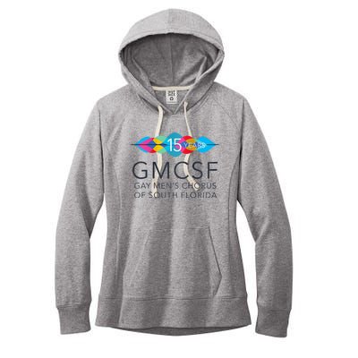 Gmcsf 15th Anniversary Logo White Raglan Baseball Women's Fleece Hoodie