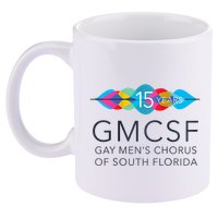 Gmcsf 15th Anniversary Logo White Raglan Baseball 11oz C Handle Ceramic Mug