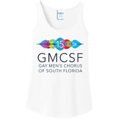 Gmcsf 15th Anniversary Logo White Raglan Baseball Ladies Essential Tank