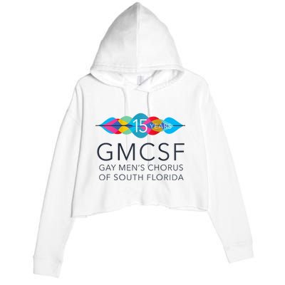 Gmcsf 15th Anniversary Logo White Raglan Baseball Crop Fleece Hoodie