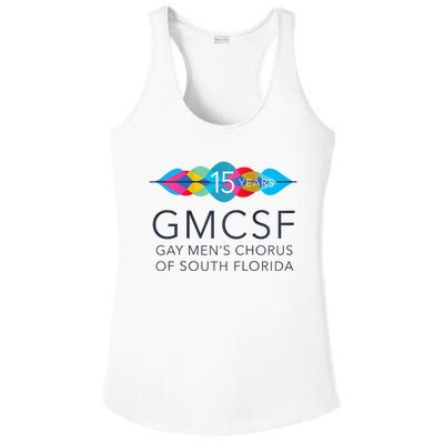 Gmcsf 15th Anniversary Logo White Raglan Baseball Ladies PosiCharge Competitor Racerback Tank