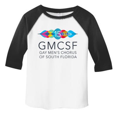 Gmcsf 15th Anniversary Logo White Raglan Baseball Toddler Fine Jersey T-Shirt