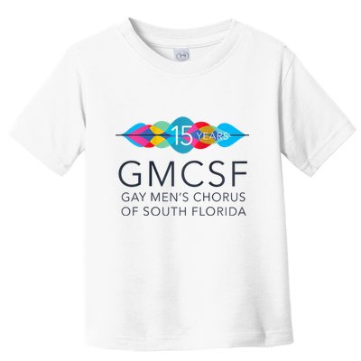 Gmcsf 15th Anniversary Logo White Raglan Baseball Toddler T-Shirt