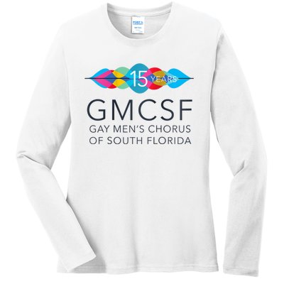 Gmcsf 15th Anniversary Logo White Raglan Baseball Ladies Long Sleeve Shirt