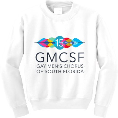 Gmcsf 15th Anniversary Logo White Raglan Baseball Kids Sweatshirt