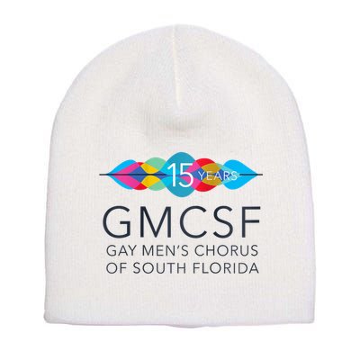 Gmcsf 15th Anniversary Logo White Raglan Baseball Short Acrylic Beanie