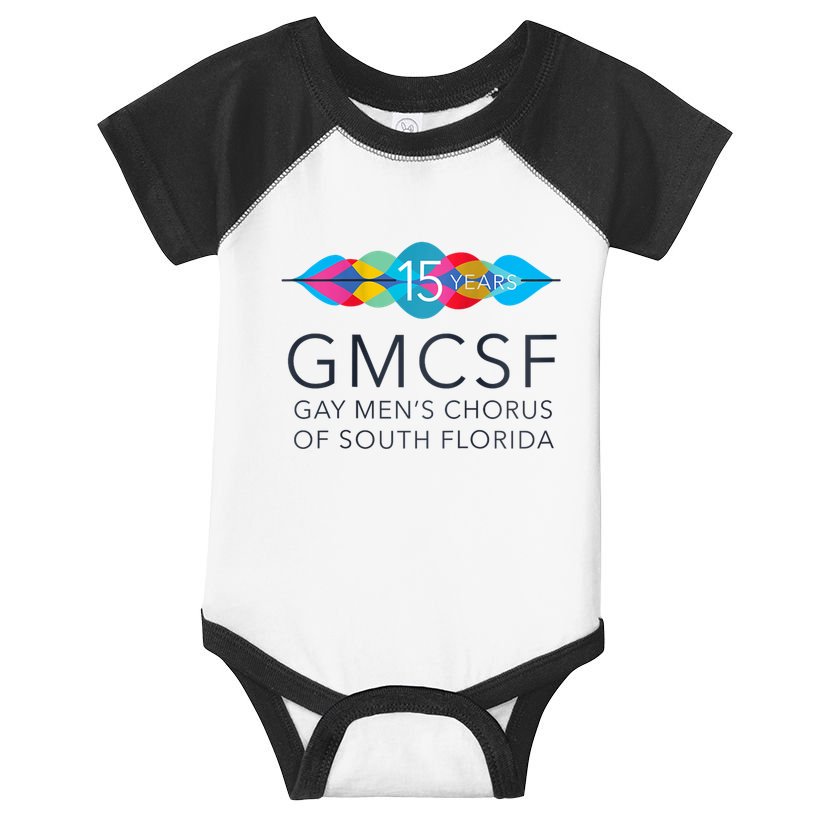 Gmcsf 15th Anniversary Logo White Raglan Baseball Infant Baby Jersey Bodysuit