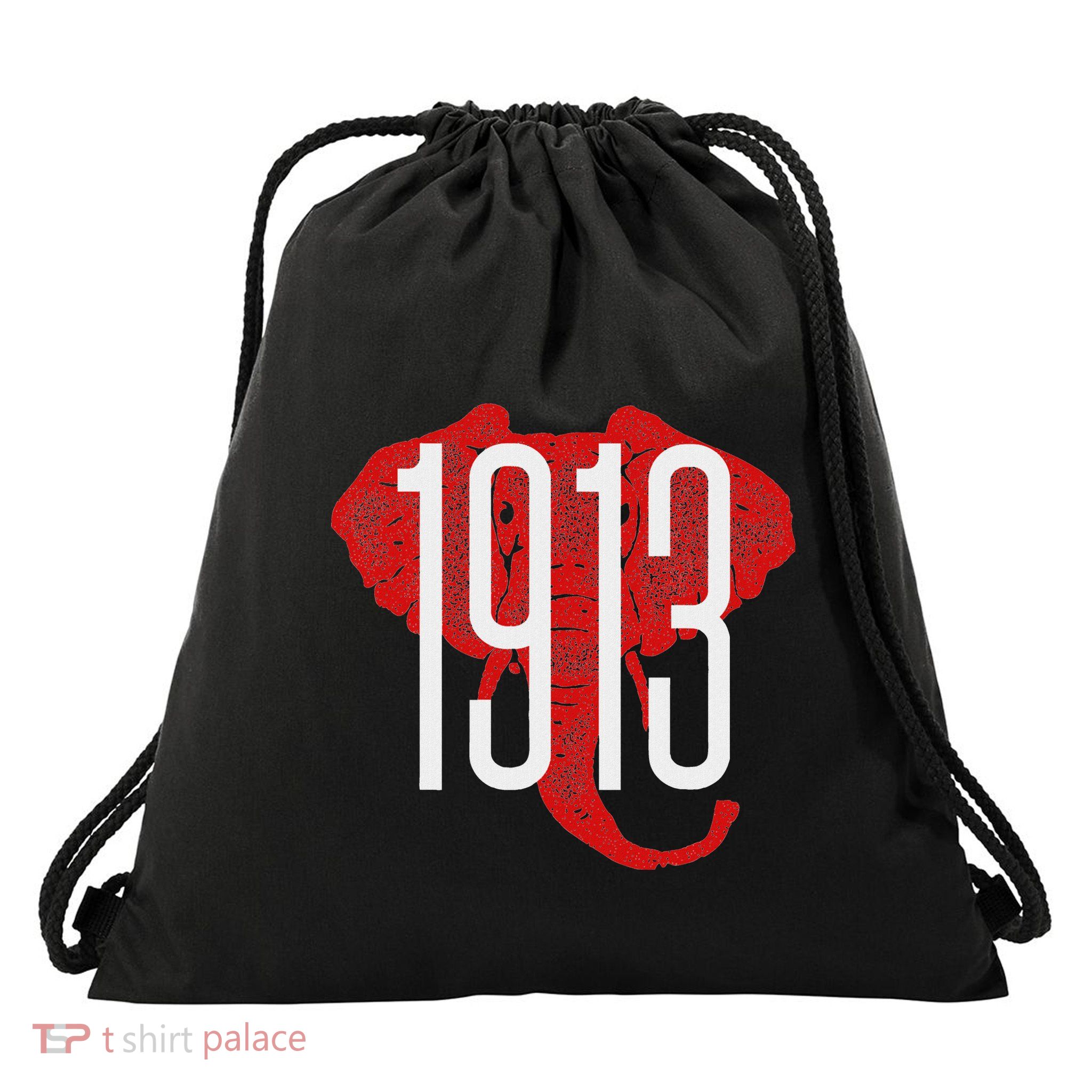 Ggt 1913 Bold Elephant Background College Drawstring Bag