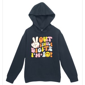 Groovy 10th Birthday Girl Peace Out Single Digits Im 10 Urban Pullover Hoodie