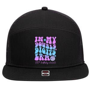 Groovy 10th Birthday In My Double Digits Era 7 Panel Mesh Trucker Snapback Hat