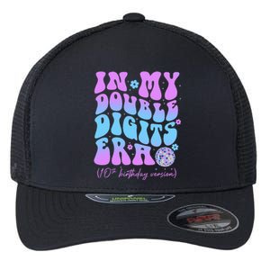 Groovy 10th Birthday In My Double Digits Era Flexfit Unipanel Trucker Cap