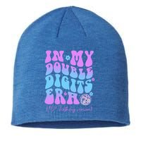 Groovy 10th Birthday In My Double Digits Era Sustainable Beanie