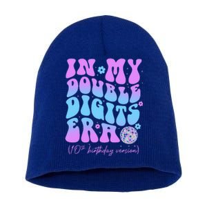 Groovy 10th Birthday In My Double Digits Era Short Acrylic Beanie