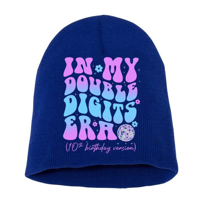 Groovy 10th Birthday In My Double Digits Era Short Acrylic Beanie