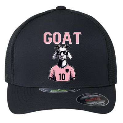 Goat 10 Cute Funny Soccer Flexfit Unipanel Trucker Cap