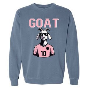 Goat 10 Cute Funny Soccer Garment-Dyed Sweatshirt