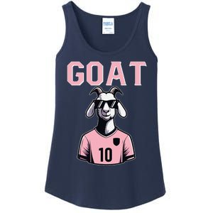 Goat 10 Cute Funny Soccer Ladies Essential Tank