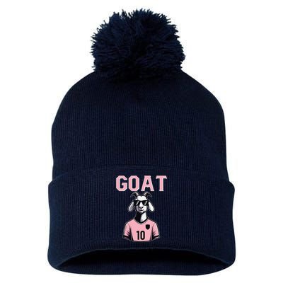 Goat 10 Cute Funny Soccer Pom Pom 12in Knit Beanie