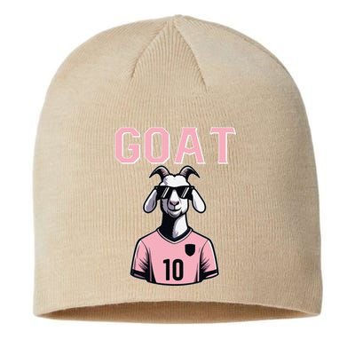 Goat 10 Cute Funny Soccer Sustainable Beanie