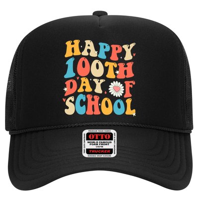 Groovy 100th Day Of School Teachers Happy 100 Days Trucker Hat