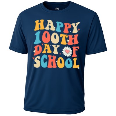 Groovy 100th Day Of School Teachers Happy 100 Days Performance Shirt