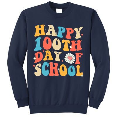 Groovy 100th Day Of School Teachers Happy 100 Days Sweatshirt
