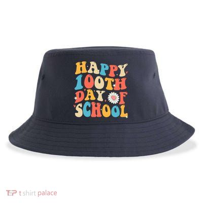 Groovy 100th Day Of School Teachers Happy 100 Days Sustainable Bucket Hat