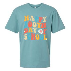 Groovy 100th Day Of School Teachers Happy 100 Days Sueded Cloud Jersey T-Shirt