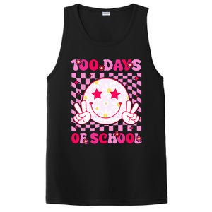 Groovy 100 Days Of School Pink Smile Face PosiCharge Competitor Tank