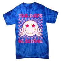 Groovy 100 Days Of School Pink Smile Face Tie-Dye T-Shirt