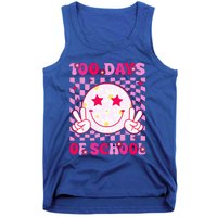 Groovy 100 Days Of School Pink Smile Face Tank Top