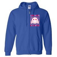 Groovy 100 Days Of School Pink Smile Face Full Zip Hoodie