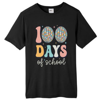 Groovy 100 Days Of School Retro Disco 100th Day Teacher Tall Fusion ChromaSoft Performance T-Shirt