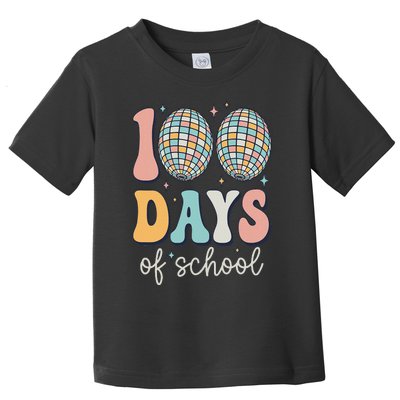 Groovy 100 Days Of School Retro Disco 100th Day Teacher Toddler T-Shirt