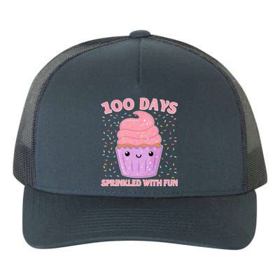 Girl 100th Day Of School 100 Days Sprinkled With Fun Cupcake Gift Yupoong Adult 5-Panel Trucker Hat