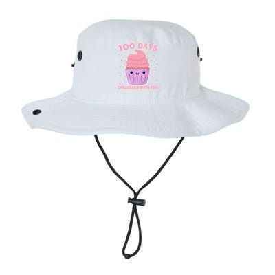 Girl 100th Day Of School 100 Days Sprinkled With Fun Cupcake Gift Legacy Cool Fit Booney Bucket Hat