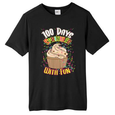 Girls 100 Days Sprinkled With Fun Cupcake 100th School Day Great Gift Tall Fusion ChromaSoft Performance T-Shirt