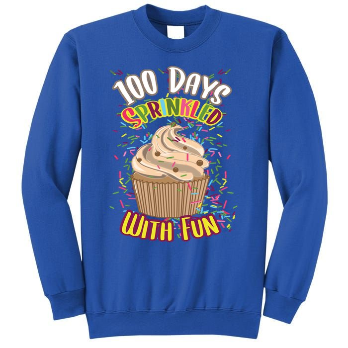 Girls 100 Days Sprinkled With Fun Cupcake 100th School Day Great Gift Sweatshirt