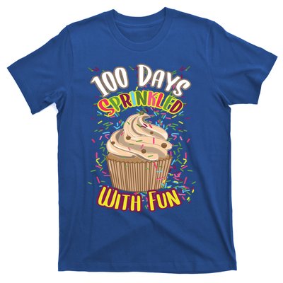 Girls 100 Days Sprinkled With Fun Cupcake 100th School Day Great Gift T-Shirt