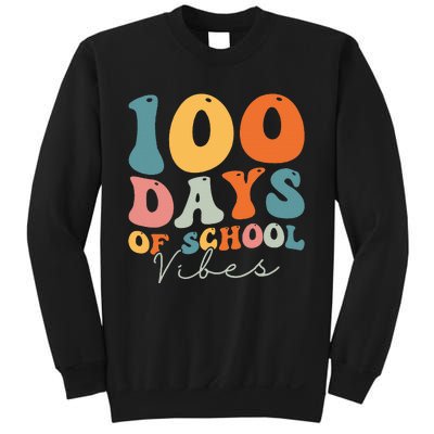 Groovy 100 Days Of School Vibes Teacher Sweatshirt