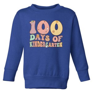 Groovy 100 Days Of Kindergarten For Teacher Cute 100 Days Of Cool Gift Toddler Sweatshirt