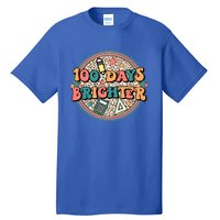 Groovy 100 Days Of School Retro Teacher 100 Days Brighter Gift Tall T-Shirt