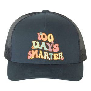 Groovy 100 Days Smarter Teacher Student 100th Day Of School Gift Yupoong Adult 5-Panel Trucker Hat