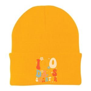 Groovy 100 Days Smarter Teacher Student 100th Day Of School Gift Knit Cap Winter Beanie