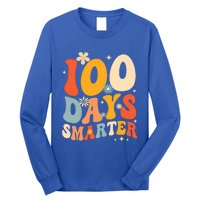 Groovy 100 Days Smarter Teacher Student 100th Day Of School Gift Long Sleeve Shirt