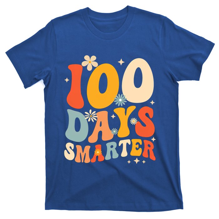 Groovy 100 Days Smarter Teacher Student 100th Day Of School Gift T-Shirt