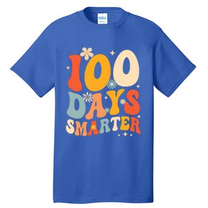 Groovy 100 Days Smarter Teacher Student 100th Day Of School Gift Tall T-Shirt